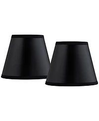 Springcrest Set of 2 Empire Lamp Shades Paper Small 3" Top x 5" Bottom x 4" High Candelabra Clip-On Fitting