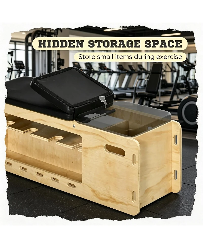 Sevorley Adjustable Weight Bench with Dumbbell Rack and Storage Compartment, Fold Flat Exercise Bench with Resistance Bands