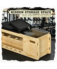 Sevorley Adjustable Weight Bench with Dumbbell Rack and Storage Compartment, Fold Flat Exercise Bench with Resistance Bands