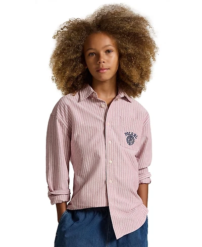 Polo Ralph Lauren Boys' 8-20 Striped Cotton Oxford Shirt