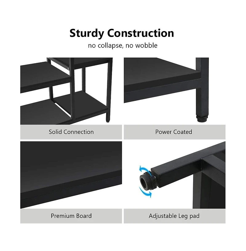 Tribesigns Heavy Duty Garment Rack with Shelves