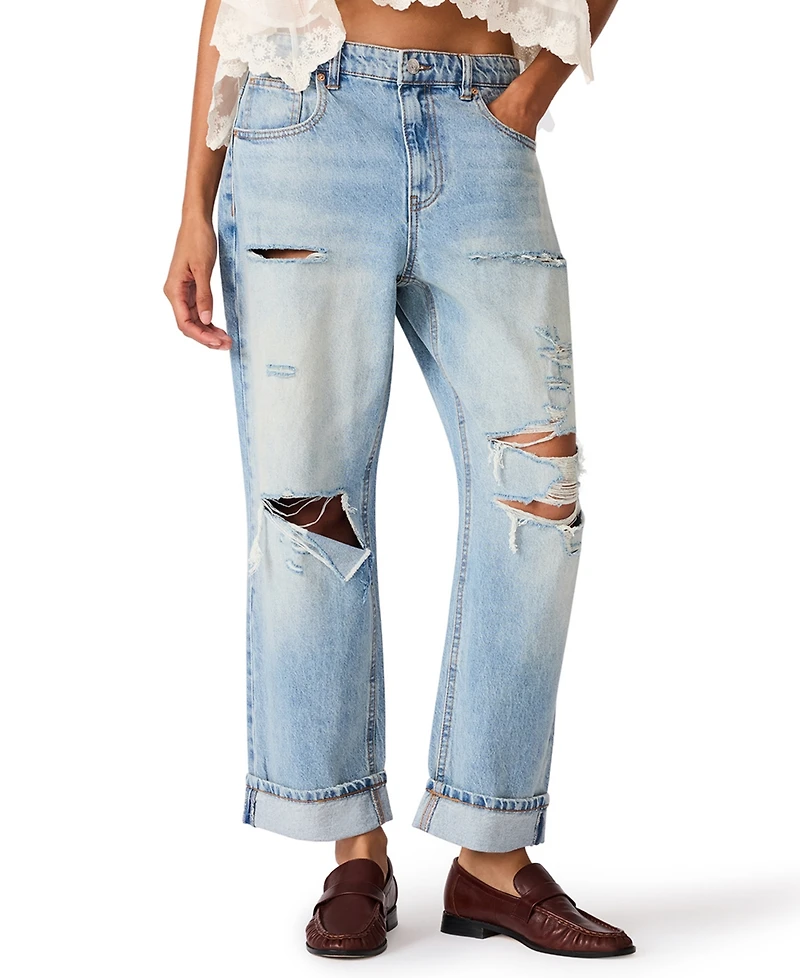 Steve Madden Women's Low-Rise Boyfriend Jeans