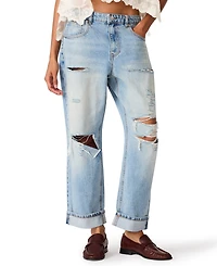 Steve Madden Women's Low-Rise Boyfriend Jeans
