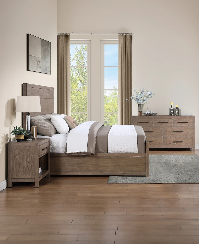 Adler 3-Piece King Modern Bedroom Set (Bed, Dresser & Nightstand), Macy's Exclusive