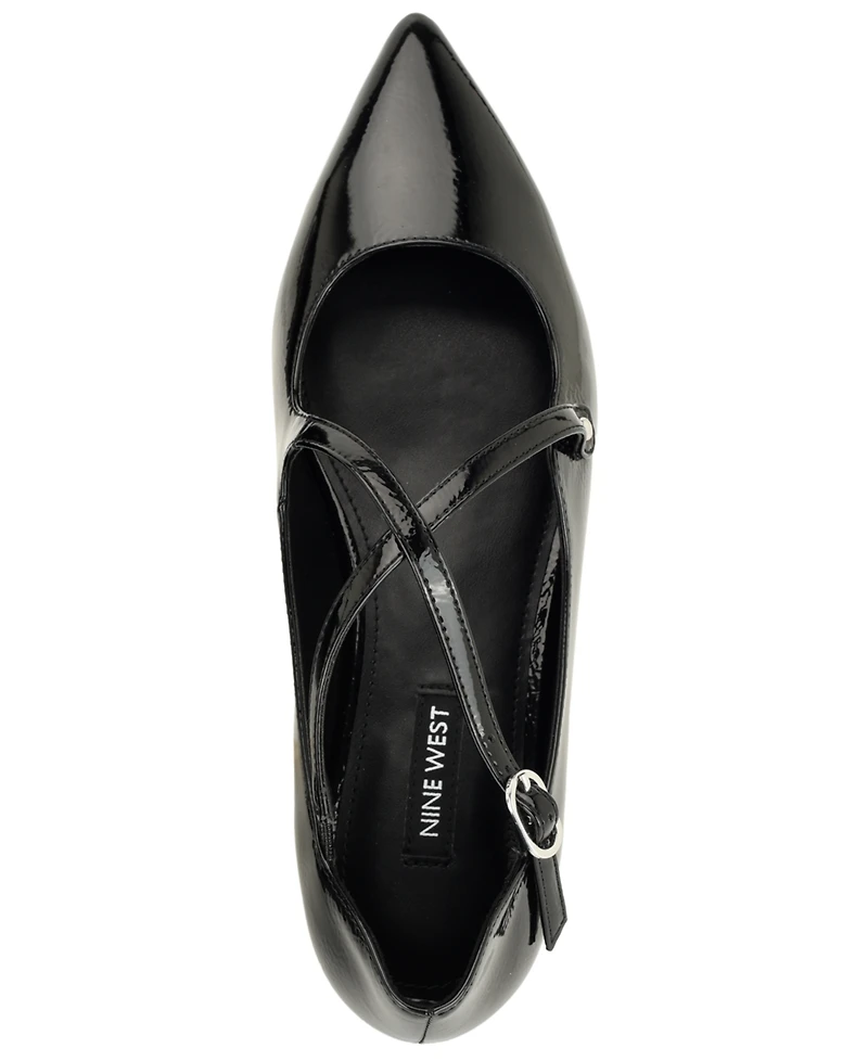 Nine West Women's Jarry Crisscross Pointed Toe Dress Flats
