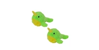 Mighty Jr Arctic Narwhal 2 Pack, Durable Plush Squeaky Dog Toy