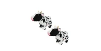 Mighty Farm Cow 2 Pack, Durable Plush Squeaky Dog Toy