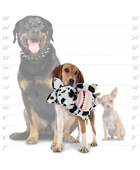 Mighty Angry Animals Cow 2 Pack, Durable Plush Squeaky Dog Toy