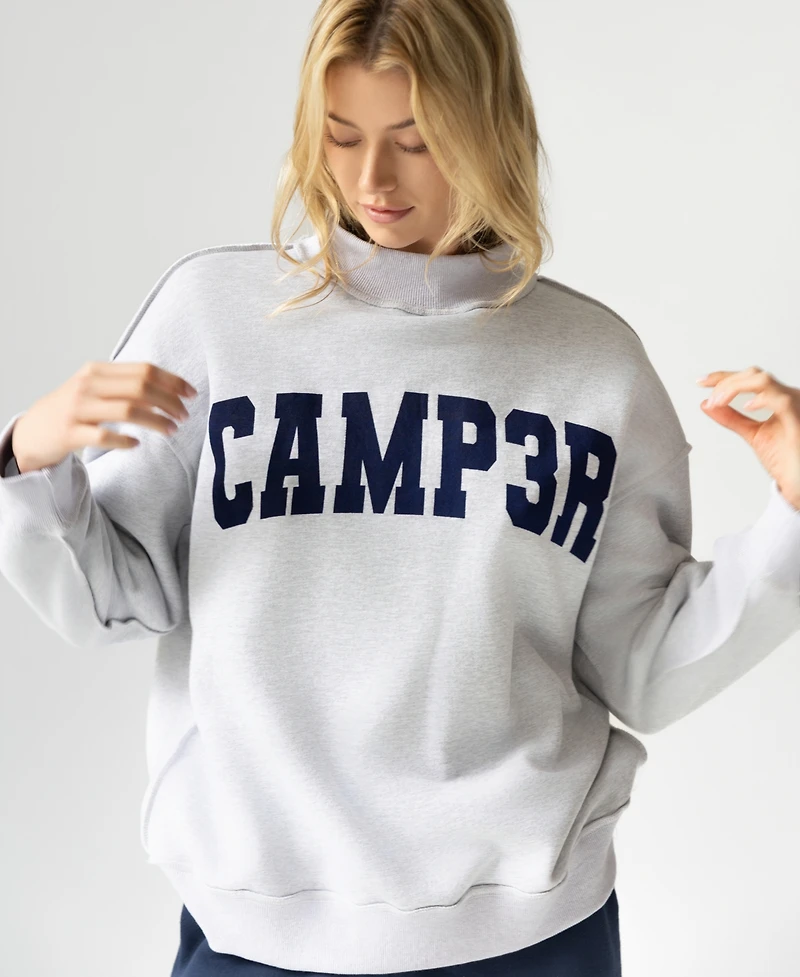 The Happy Camp3r Women's Reversible Mock Neck Sweatshirt