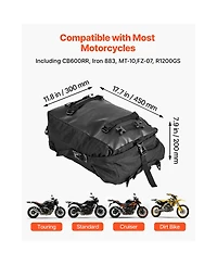 Sugift 30 L Motorcycle Tail Bag Waterproof Rear Seat Luggage with Rain Cover 17.7 x 11.8 x 7.9.