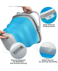 Piscifun Collapsible Mop Bucket With Handle 2.6 Gallon Multi Purpose Cleaning Storage Tub