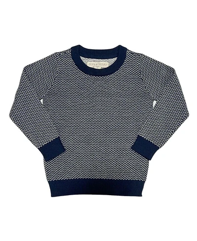 Hope & Henry Little and Big Boys' (5-7) Organic Fine Gauge Crew Neck Sweater