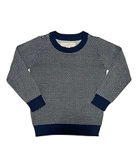 Hope & Henry Little and Big Boys' (5-7) Organic Fine Gauge Crew Neck Sweater