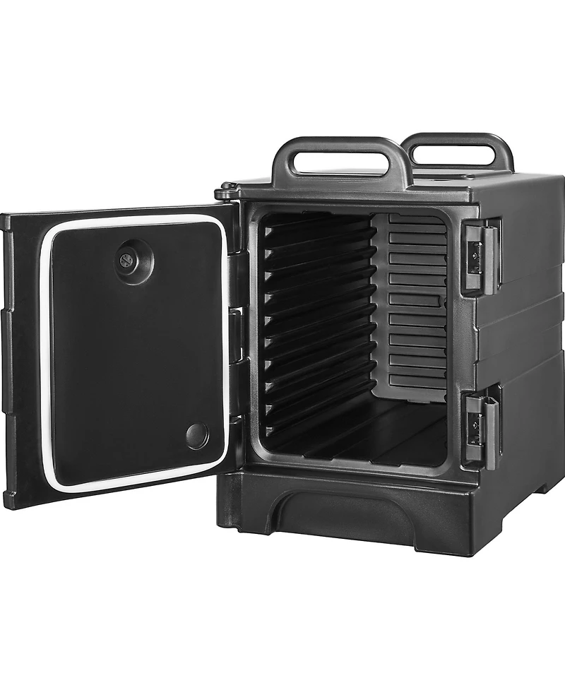 Sugift 81 Qt Insulated Food Pan Carrier Front Loading Hot Box with Double Buckles and Handles
