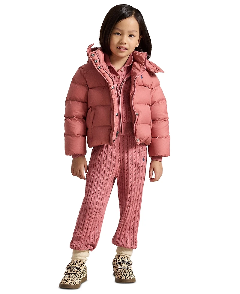 Polo Ralph Lauren Girls' 2T-6X Down Hooded Jacket