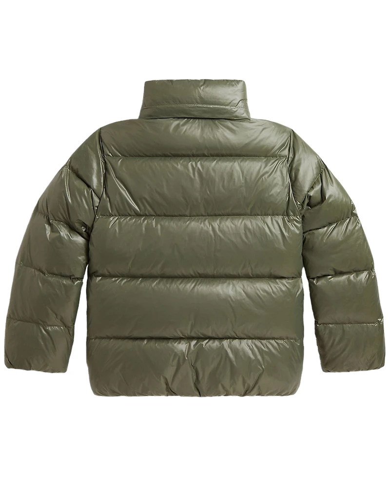 Polo Ralph Lauren Girls' 7-16 Glossy Down Hooded Jacket