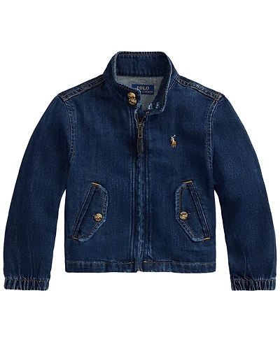 Polo Ralph Lauren Girls' 2T-6X Indigo Denim Mockneck Jacket