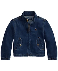 Polo Ralph Lauren Girls' 2T-6X Indigo Denim Mockneck Jacket