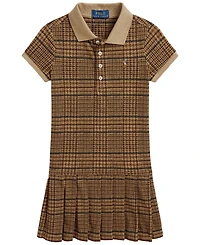 Polo Ralph Lauren Girls' 2T-6X Tweed-Print Stretch Mesh Dress
