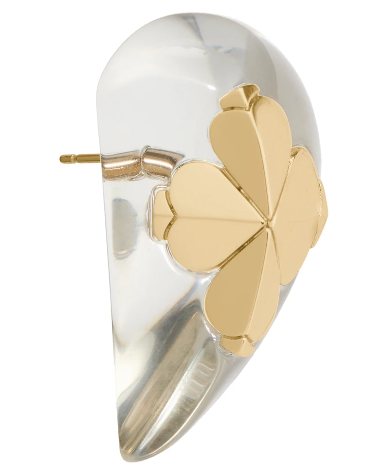 kate spade new york Gold-Tone Spade Flower Lucite Statement Stud Earrings