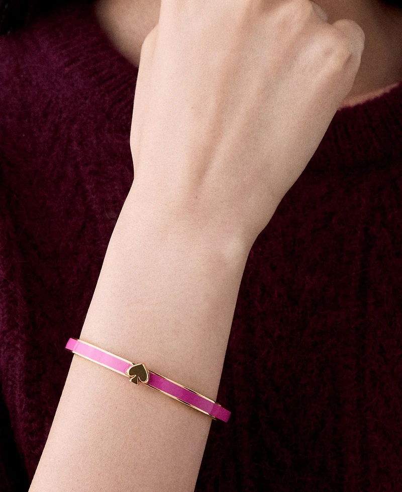 kate spade new york Silver Plated Thin Enamel Bangle Bracelet