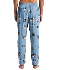 Perry Ellis Portfolio Men's Deluxe Touch Apres Ski Pup Print Jersey Sleep Pants