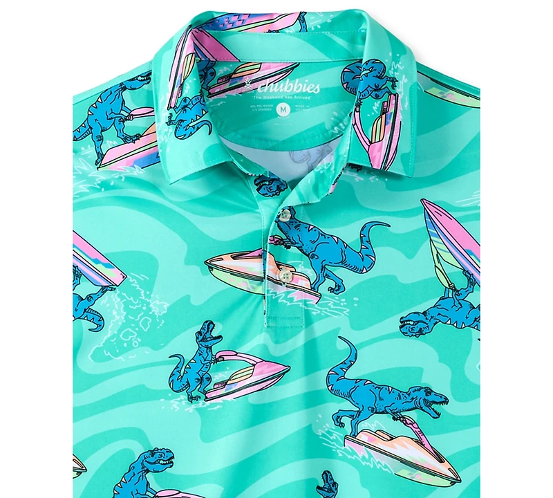 Chubbies Men's Fossil Fuel Regular-Fit Polo Shirt