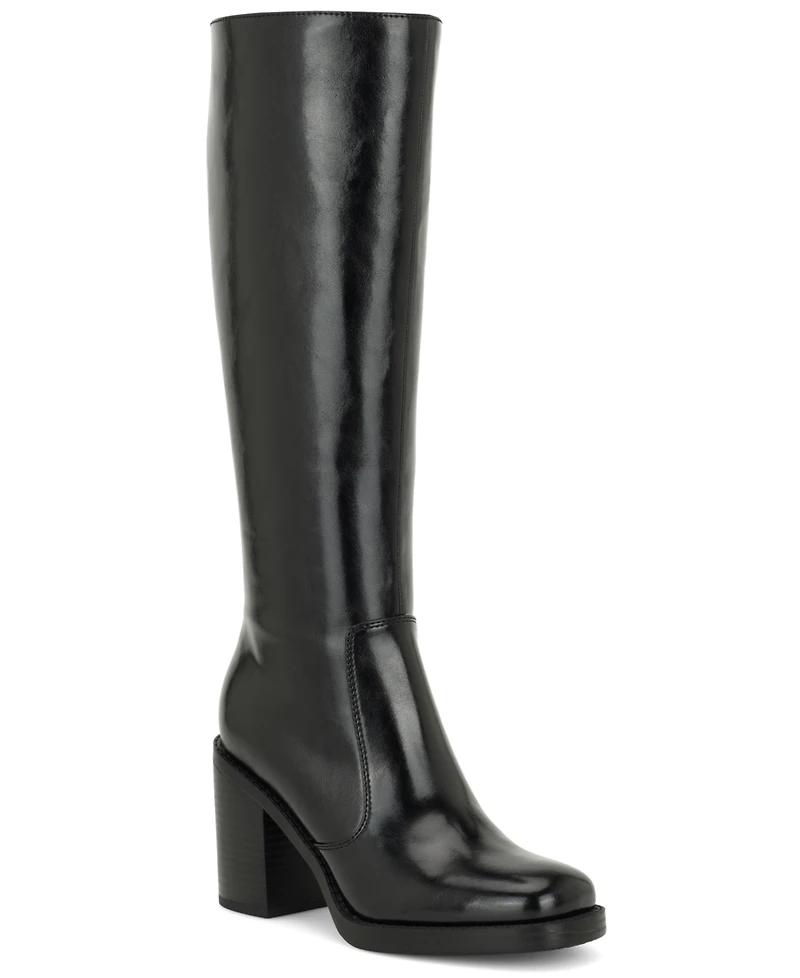 Nine West Women's Balinda Block Heel Dress Tall Boots
