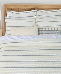Levtex Home Waffle Stripe 2-Piece Sham Set, European