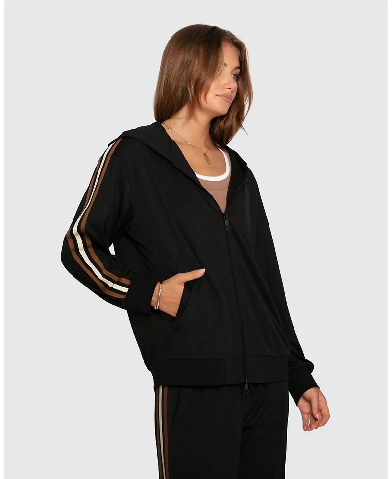 Belle & Bloom Women's Ready To Go Striped Sleeve Jacket