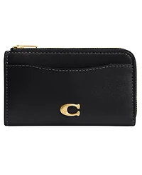 Coach Leather Essential Key Zip Card Case Wallet