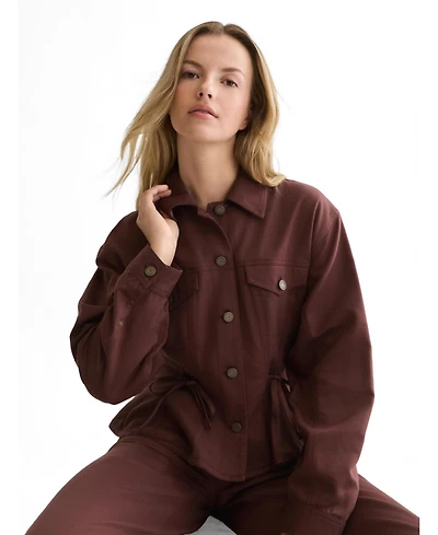Scotch & Soda Women's Fitted Lyocell Trucker Jacket