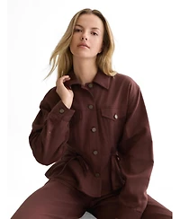 Scotch & Soda Women's Fitted Lyocell Trucker Jacket