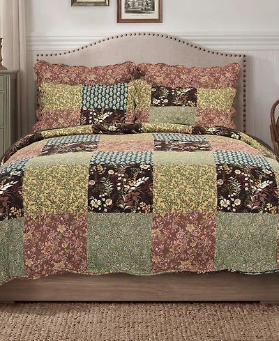 Greenland Home Fashions Hazel Reversible 2-Piece Quilt Set, Twin