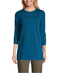 Lands' End Women's Tall 3/4 Sleeve Cotton Supima Tunic