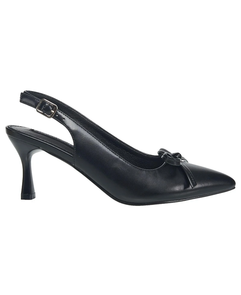French Connection Women's Brinny Small Bow Kitten Heel