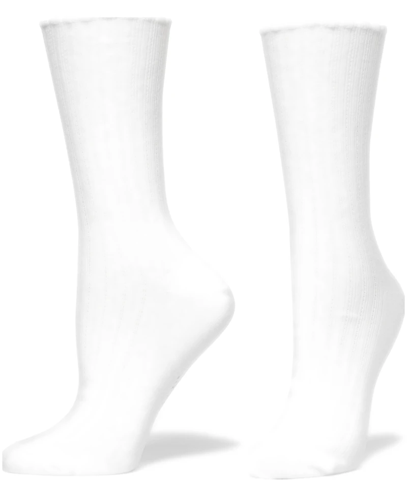 Hue Women's 3-Pk. Scalloped Pointelle Crew Socks