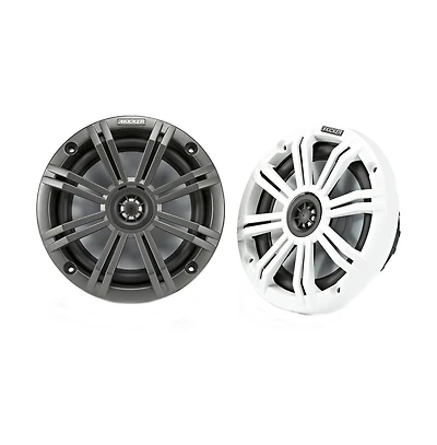 Kicker 6.5" Marine Coaxial Speakers Weather-Resistant Audio Grilles - 45KM654