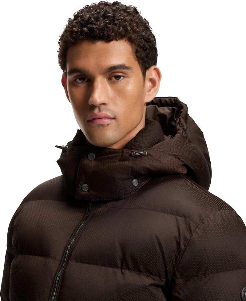 Boss by Hugo Men's Water-Repellent Padded Jacquard Jacket