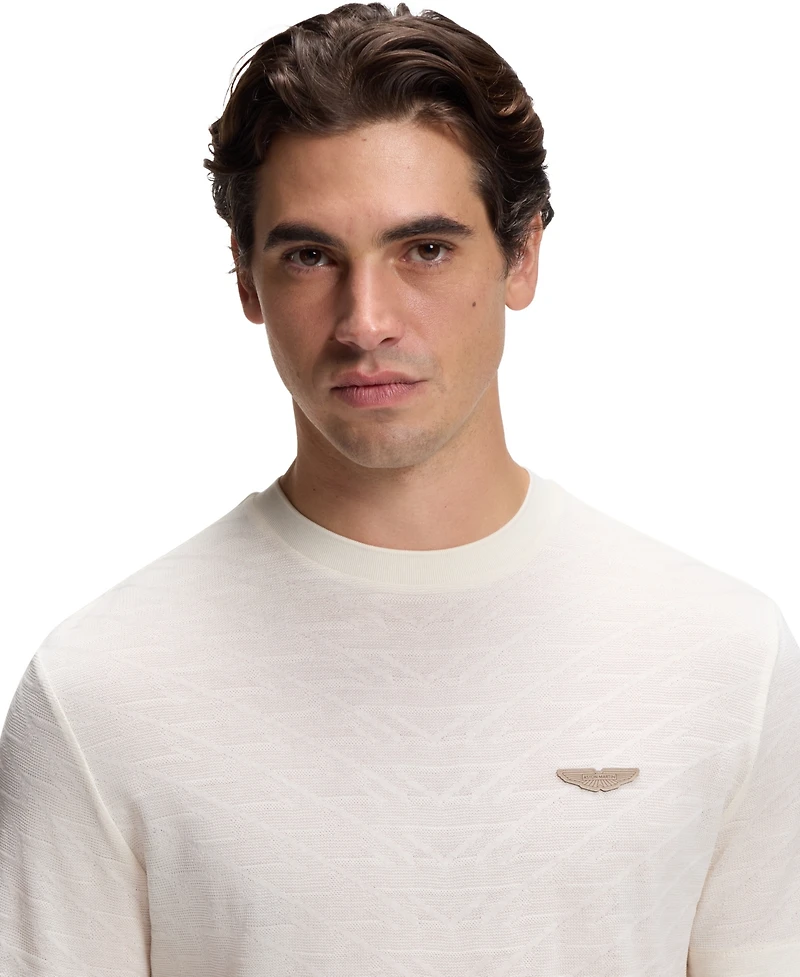 Boss by Hugo x Aston Martin Men'sCotton Mercerized Cotton Jacquard Regular-Fit T-Shirt