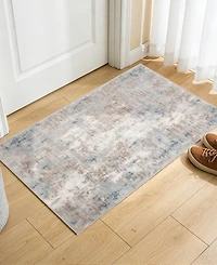 Mink Home Homewell Machine Washable MET8003 2'x2'11" Runner Area Rug