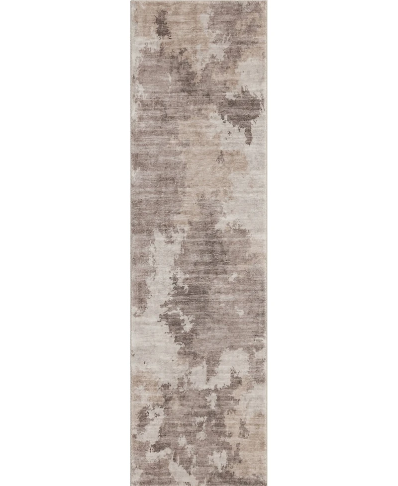 Mink Home Homewell Machine Washable MET8002 2'x6'11" Runner Area Rug