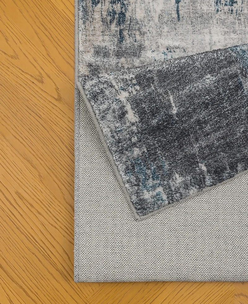 Mink Home Homewell Machine Washable MET8001 2'x2'11" Runner Area Rug