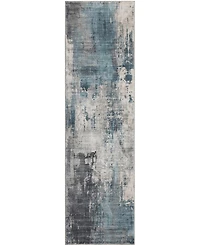 Mink Home Homewell Machine Washable MET8001 2'x6'11" Runner Area Rug