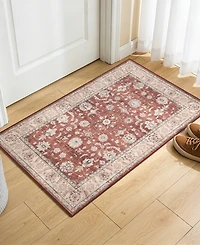 Mink Home Homewell Machine Washable HAM4008 2'x2'11" Runner Area Rug