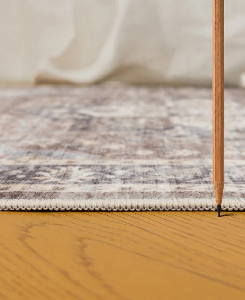 Mink Home Homewell Machine Washable HAM4006 2'x2'11" Runner Area Rug