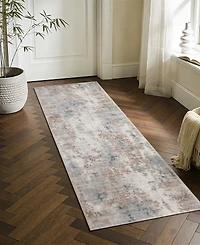 Mink Home Homewell Machine Washable MET8003 2'x6'11" Runner Area Rug