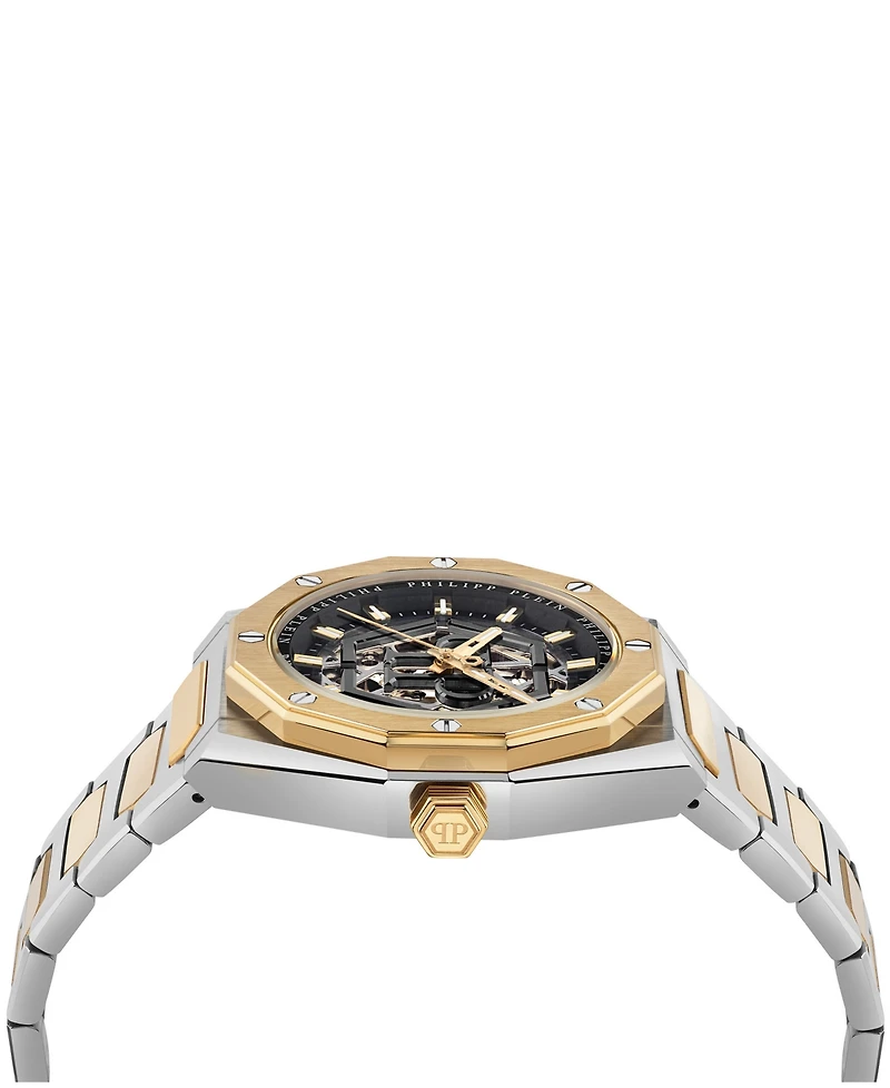 Philipp Plein Deluxe Men's Two Tone Bracelet Watch 44mm