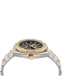 Philipp Plein Deluxe Men's Two Tone Bracelet Watch 44mm