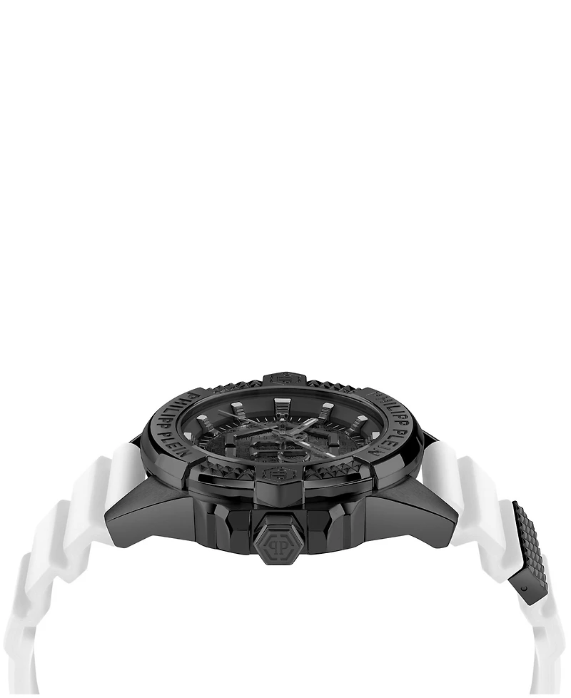 Philipp Plein Majesty Men's White Silicone Strap Watch 45mm
